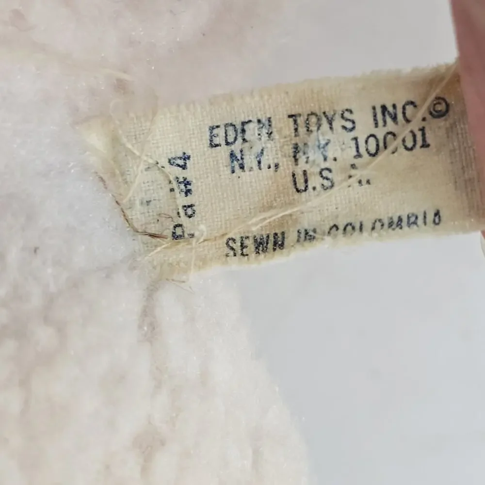 Vintage 1979 Eden Waggie Musical Pink Baby Doll Plush Toy Wind Up Music WORKING